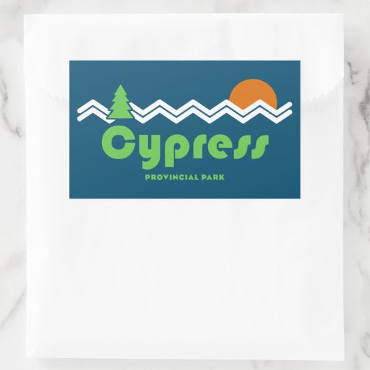 Cypress Provincial Park Retro Rechteckiger Aufkleber (Tasche)