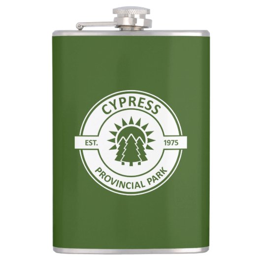 Cypress Provincial Park Sun Trees Flachmann (Vorderseite)