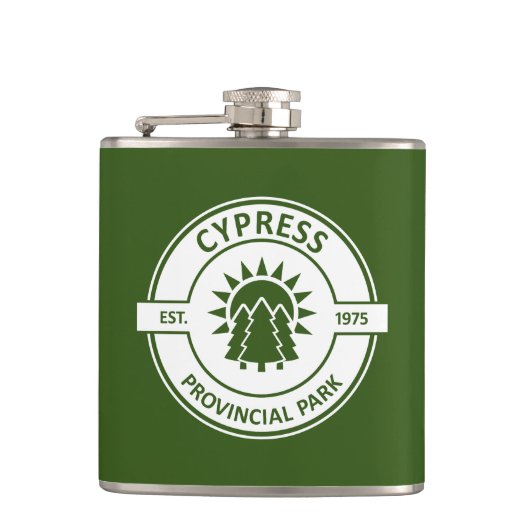 Cypress Provincial Park Sun Trees Flachmann (Vorderseite)