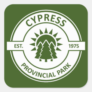 Cypress Provincial Park Sun Trees Quadratischer Aufkleber