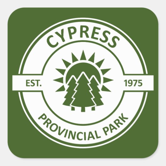 Cypress Provincial Park Sun Trees Quadratischer Aufkleber (Vorderseite)