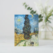 Cypress Starry Sky Vincent van Gogh Postkarte (Stehend Vorderseite)