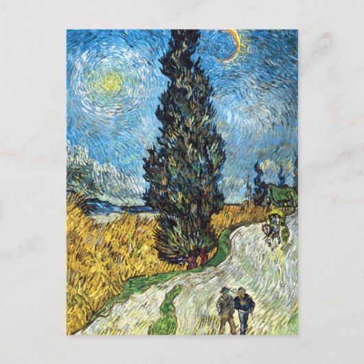 Cypress Starry Sky Vincent van Gogh Postkarte (Vorderseite)