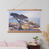 Cypress Tree by the Sea Wandteppich Mit Holzrahmen (Schlafzimmer)