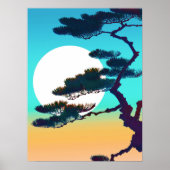 Cypress Tree und Vollmond Poster (Vorne)