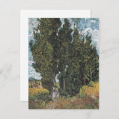 Cypress Trees by Van Gogh Feiertagskarte (Vorne/Hinten)