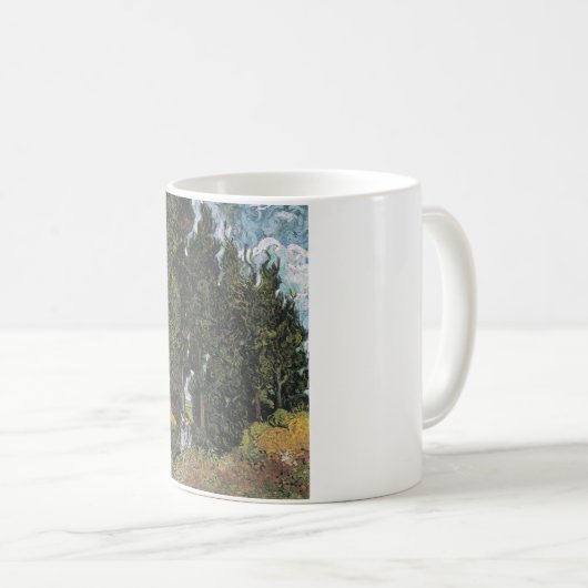 Cypress Trees by Van Gogh Kaffeetasse (VorderseiteRechts)