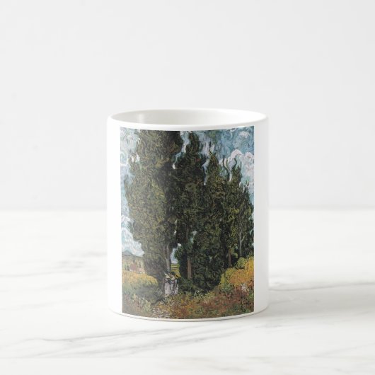 Cypress Trees by Van Gogh Kaffeetasse (Mittel)