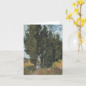Cypress Trees by Van Gogh Karte (Gelbe Blume)