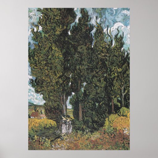 Cypress Trees by Van Gogh Poster (Vorne)