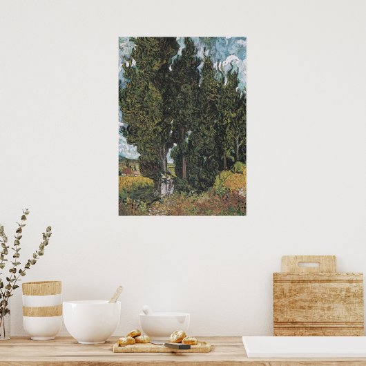 Cypress Trees by Van Gogh Poster (Küche)