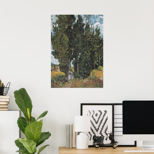 Cypress Trees by Van Gogh Poster (Heimbüro)