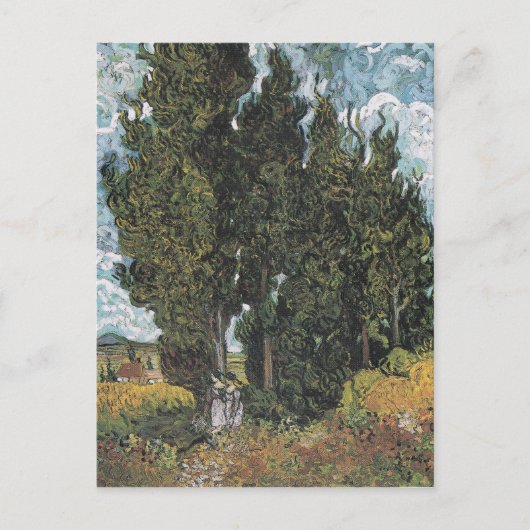 Cypress Trees by Van Gogh Postkarte (Vorderseite)