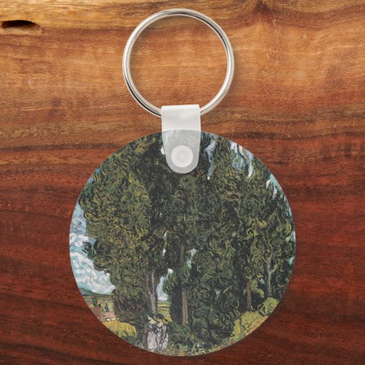 Cypress Trees by Van Gogh Schlüsselanhänger (Vorderseite)