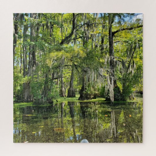 Cypress Trees Covered with Spanish Moss Puzzle (Vertikal)