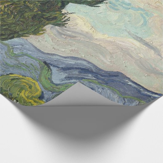 Cypressen von Van Gogh Gemälde Art Geschenkpapier (Ecke)