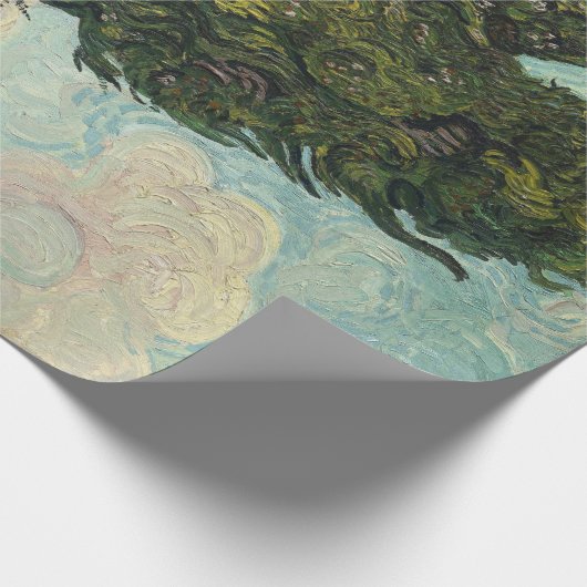 Cypressen von Van Gogh Gemälde Art Geschenkpapier (Ecke)