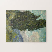 Cypressen von Van Gogh Gemälde Art Puzzle (Horizontal)