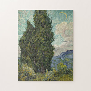 Cypressen von Van Gogh Gemälde Art Puzzle