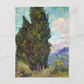 Cypresses Crescent Moon Vincent van Gogh Postkarte (Vorderseite)
