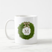 Cypresskranz mit Mit Monogramm Ribbon Bogen Kaffeetasse (Links)