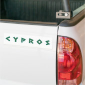 Cypros text Cyprus country symbol greek nation tra Autoaufkleber (Auf Lkw)