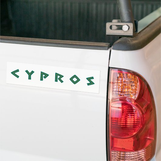 Cypros text Cyprus country symbol greek nation tra Autoaufkleber (Auf Lkw)