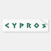 Cypros text Cyprus country symbol greek nation tra Autoaufkleber (Vorne)