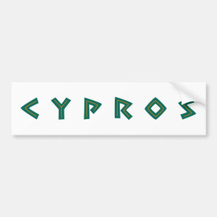Cypros text Cyprus country symbol greek nation tra Autoaufkleber