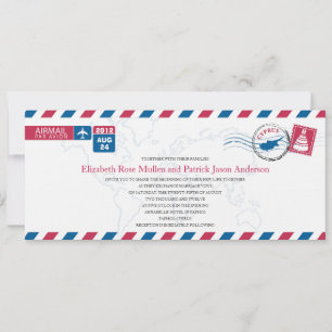 Cyprus Airmail Hochzeitseinladung Einladung