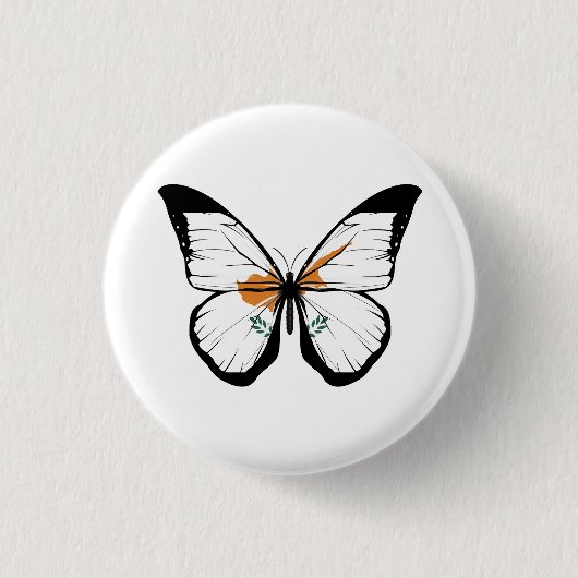 Cyprus Butterfly Flag Button (Vorderseite)