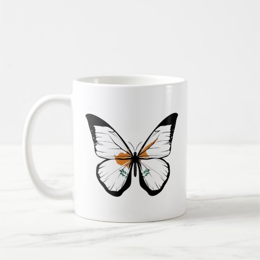 Cyprus Butterfly Flag Kaffeetasse (Links)