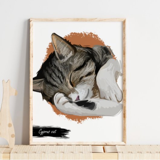 Cyprus Cat Print | Cat Wall Print Poster