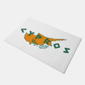 Cyprus cypros country flag text symbol greek trave fußmatte (Schrägansicht)