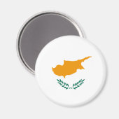 Cyprus Fisheye Flag Magnet (Vorderseite/Rückseite)