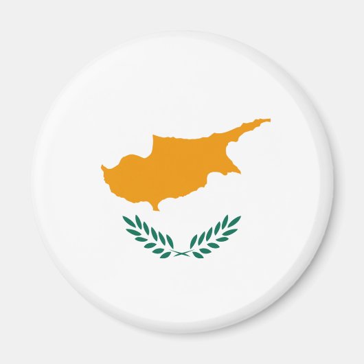 Cyprus Fisheye Flag Magnet (Vorne)