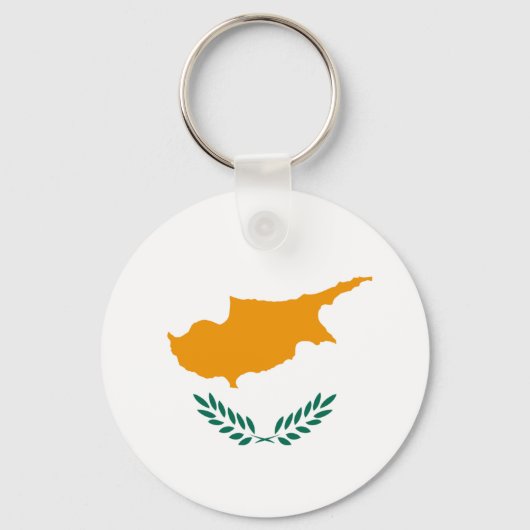 Cyprus Fisheye Flag Schlüsselanhänger (Vorderseite)