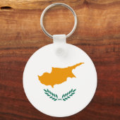 Cyprus Fisheye Flag Schlüsselanhänger (Vorderseite)