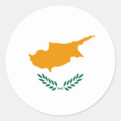 Cyprus Fisheye Flag Sticker (Vorderseite)
