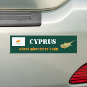 Cyprus Flag + Map Autoaufkleber (Auf Auto)