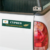 Cyprus Flag + Map Autoaufkleber (Auf Lkw)