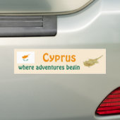 Cyprus Flag + Map Autoaufkleber (Auf Auto)