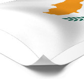 Cyprus Flag Poster Print (Ecke)