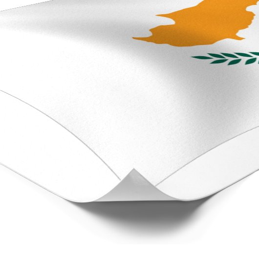 Cyprus Flag Poster Print (Ecke)