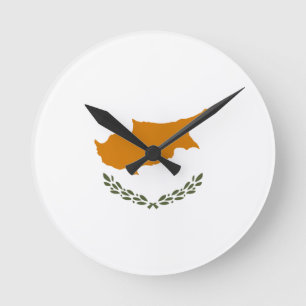 Cyprus Flag Runde Wanduhr