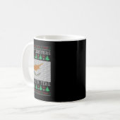 Cyprus Flag Ugly Christmas Kaffeetasse (Vorderseite Links)