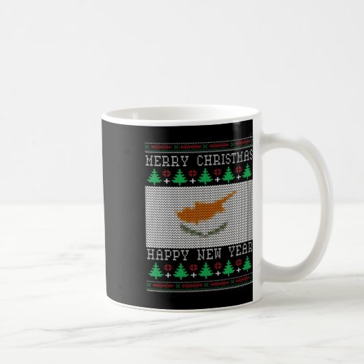 Cyprus Flag Ugly Christmas Kaffeetasse (Rechts)