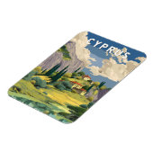 Cyprus Illustration Travel Art Vintage Magnet (Linke Seite)