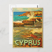 Cyprus Rocky Shore Postkarte (Vorne/Hinten)