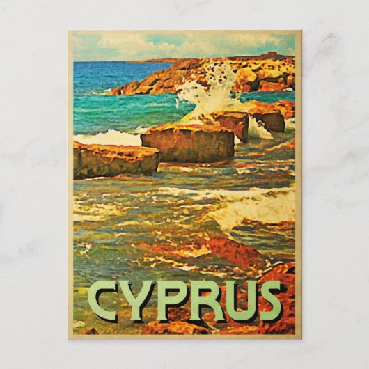 Cyprus Rocky Shore Postkarte (Vorderseite)
